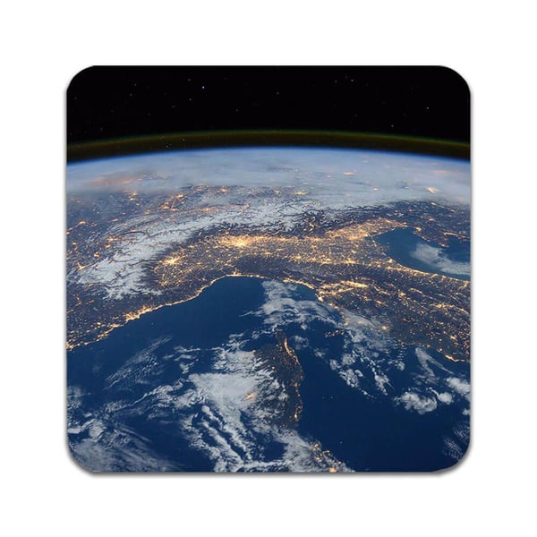 Glassunderlag (2-pakning): Planetjorden, stilrene underlag med unike og livlige motiver