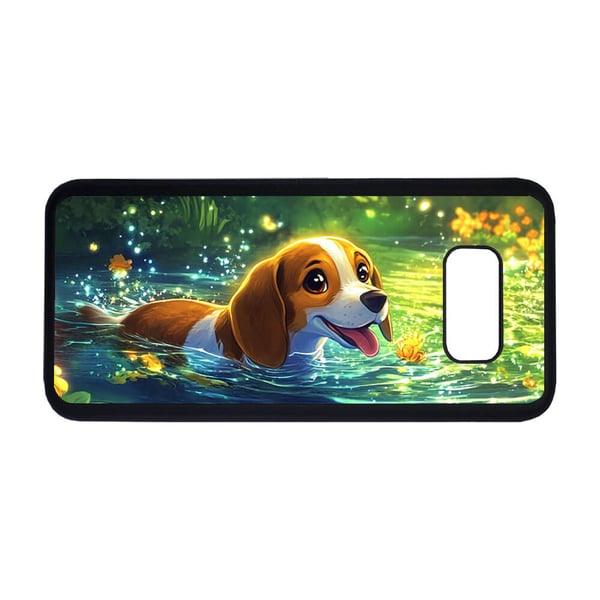 Til Samsung Galaxy S8+: Barn Tegneserie Beagle Hund, mobildeksel med unikt motiv, beskyttende cover