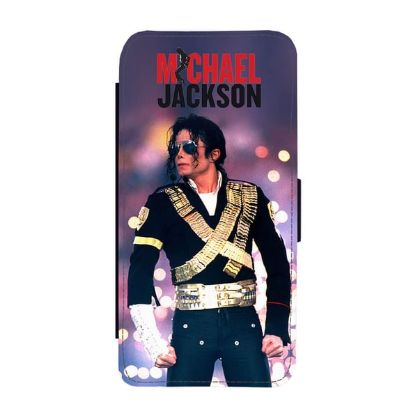 Til Samsung Galaxy S8: Michael Jackson, flipdeksel med unikt motiv, mobiletui med stativfunksjon