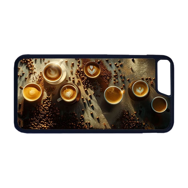 Kaffe Latte Cappuccino Mobilcover - Etui Til iPhone 7 Plus/iPhone 8 Plus