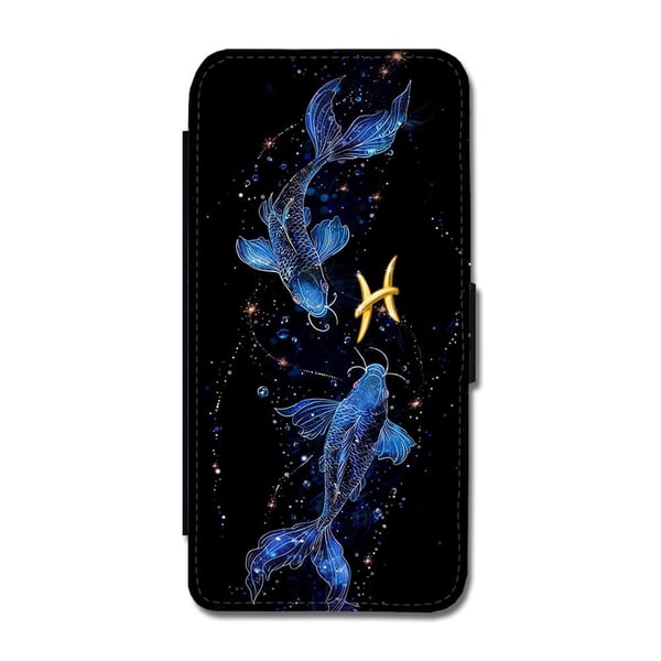 Stjernetegn Fiskene Samsung Galaxy S9, flipdeksel med unikt motiv, mobiletui med stativfunksjon