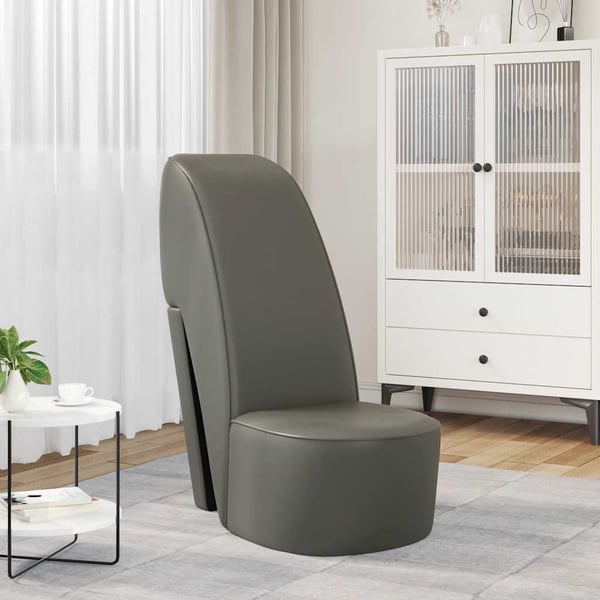vidaXL stol højhælet sko-design kunstlæder grå