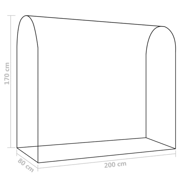 vidaXL drivhus med lynlåsdør 200 x 80 x 170 cm