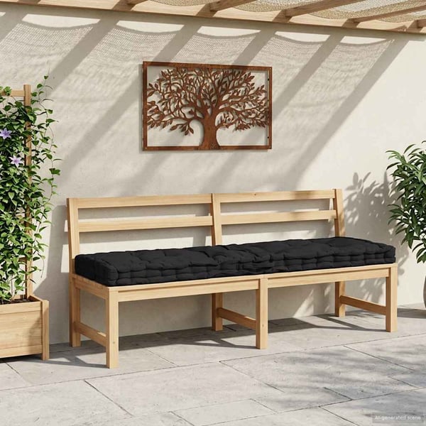 vidaXL hynde til pallesofa 120x40x7 cm sort