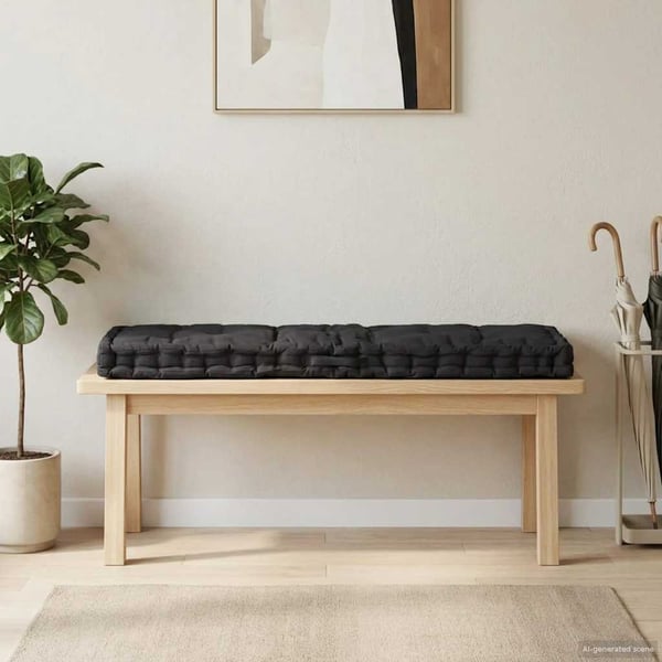 vidaXL hynde til pallesofa 120x40x7 cm sort
