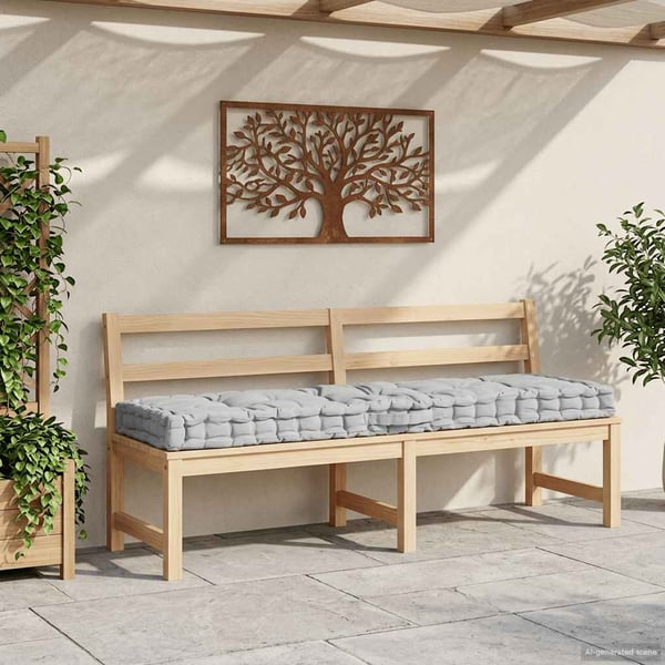 vidaXL hynde til pallesofa 120x40x7 cm bomuld grå