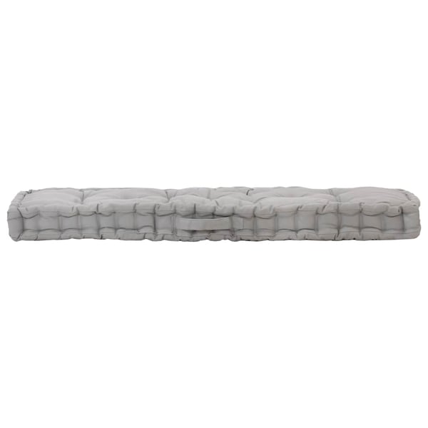 vidaXL hynde til pallesofa 120x40x7 cm bomuld grå