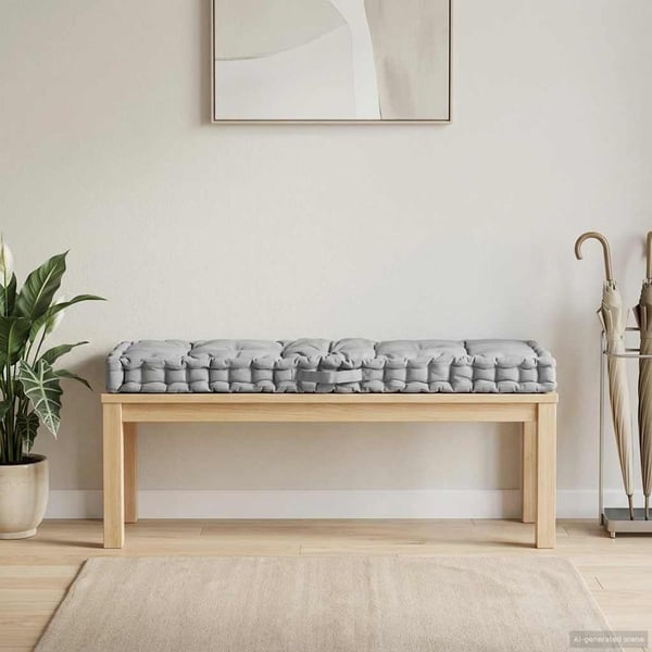 vidaXL hynde til pallesofa 120x40x7 cm bomuld grå