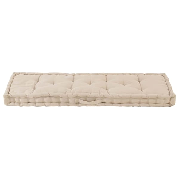 vidaXL hynde til pallesofa 120x40x7 cm bomuld beige