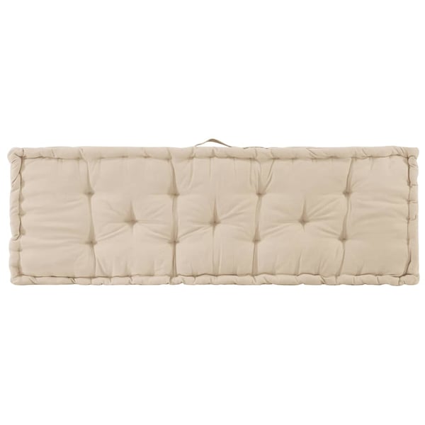 vidaXL hynde til pallesofa 120x40x7 cm bomuld beige