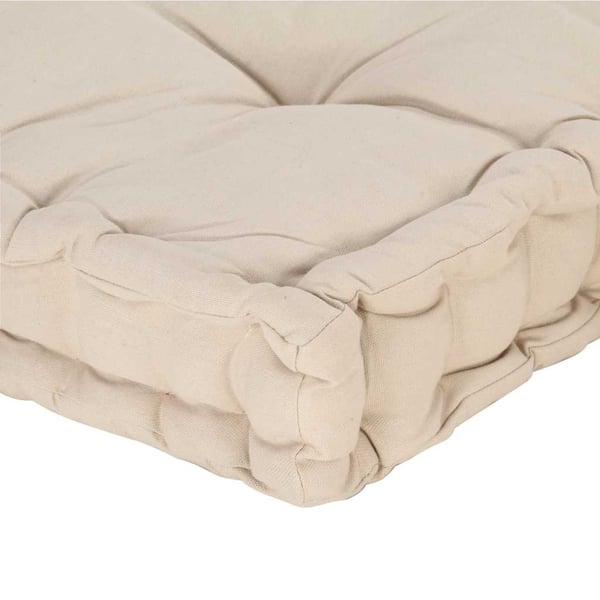 vidaXL hynde til pallesofa 120x40x7 cm bomuld beige
