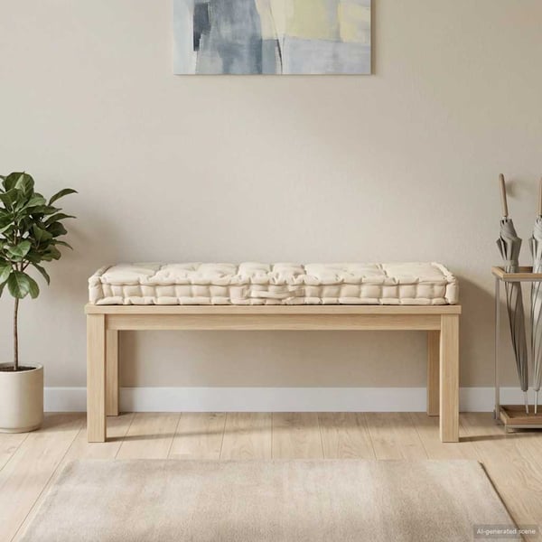 vidaXL hynde til pallesofa 120x40x7 cm bomuld beige