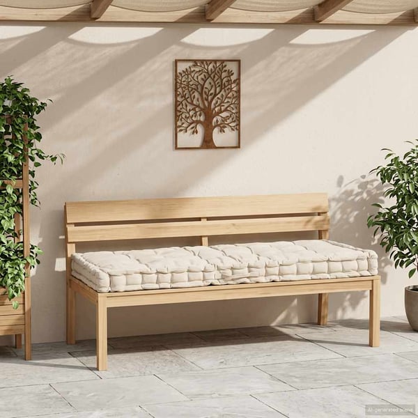 vidaXL hynde til pallesofa 120x80x10 cm bomuld beige