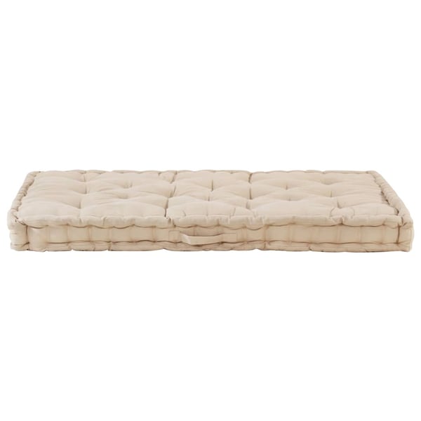 vidaXL hynde til pallesofa 120x80x10 cm bomuld beige