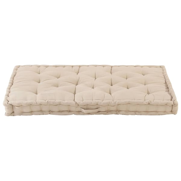 vidaXL hynde til pallesofa 120x80x10 cm bomuld beige