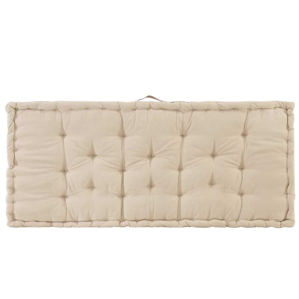 vidaXL hynde til pallesofa 120x80x10 cm bomuld beige