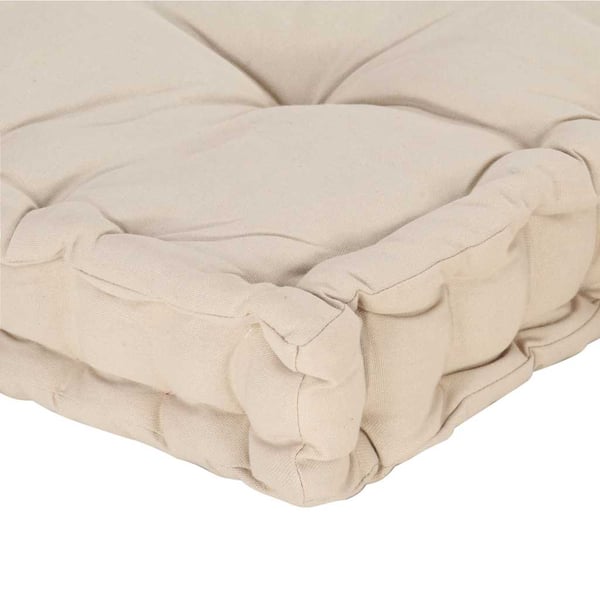 vidaXL hynde til pallesofa 120x80x10 cm bomuld beige