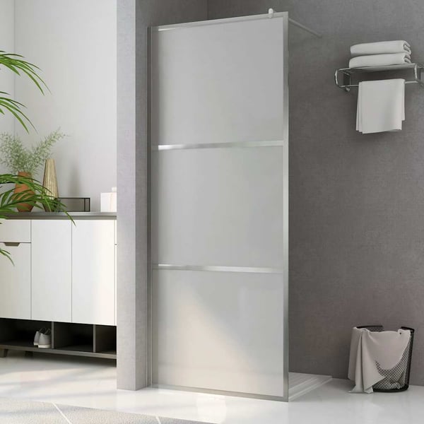 vidaXL Dusjvegg med helt frostet ESG-glass 80x195 cm