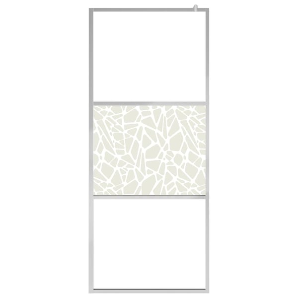vidaXL brusevæg ESG-glas med stendesign 90x195 cm