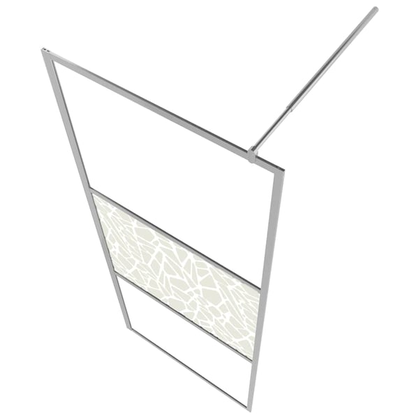 vidaXL Dusjvegg ESG-glass med steindesign 100x195 cm