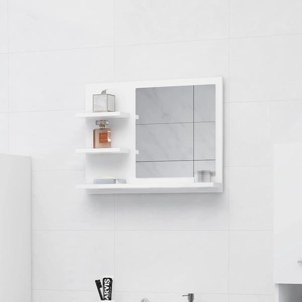 vidaXL Baderomsspeil hvit 60x10,5x45 cm sponplate