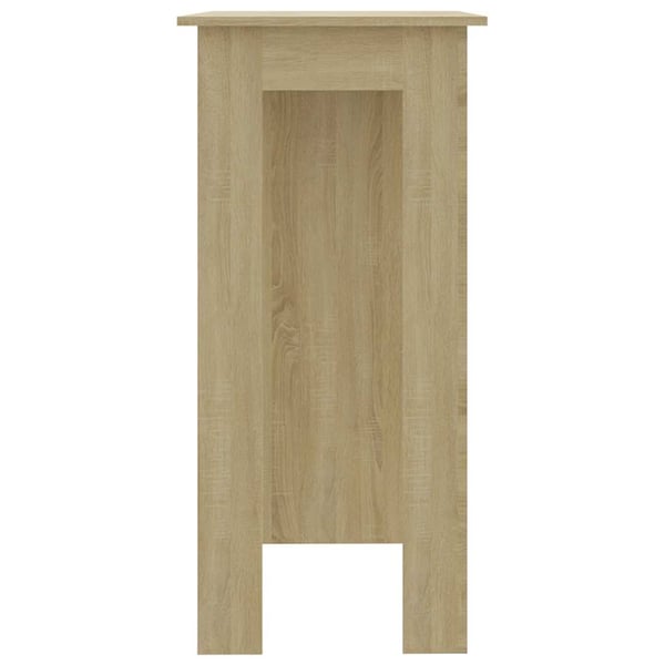 vidaXL Barbord med hylle sonoma eik 102x50x103,5 cm konstruert tre