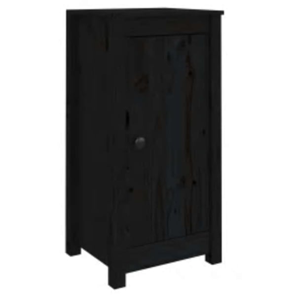 vidaXL Skjenker 2 stk svart 39x35x80 cm heltre furu