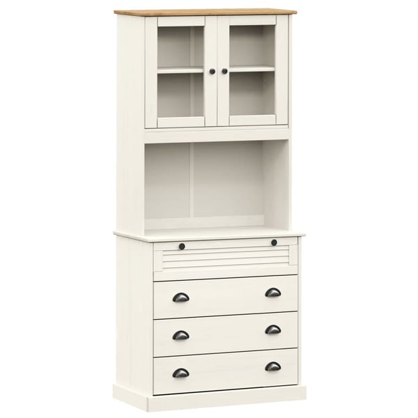 vidaXL Highboard VIGO hvit 80x40x176 cm heltre furu