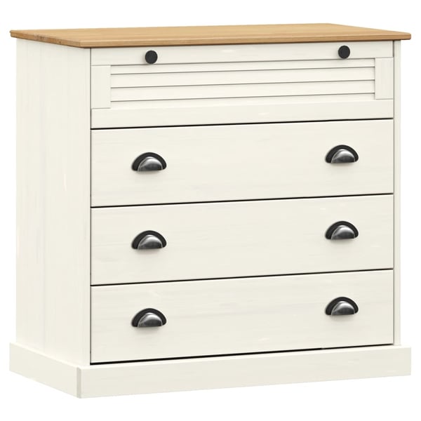 vidaXL Highboard VIGO hvit 80x40x176 cm heltre furu