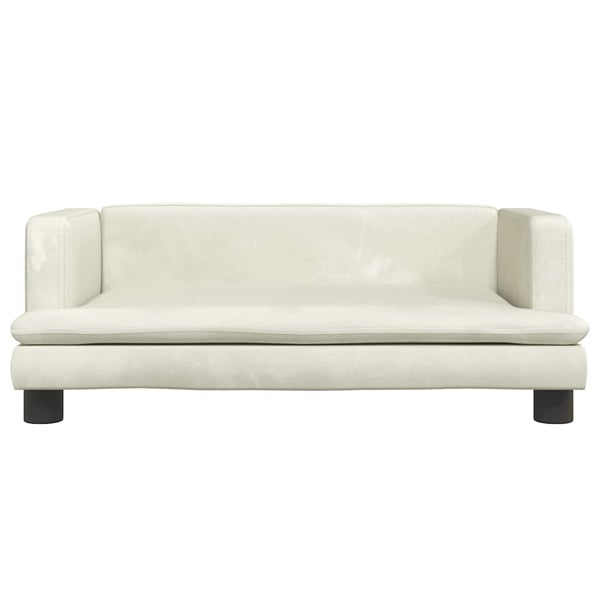 vidaXL sofa til børn 80x45x30 cm velour cremefarvet