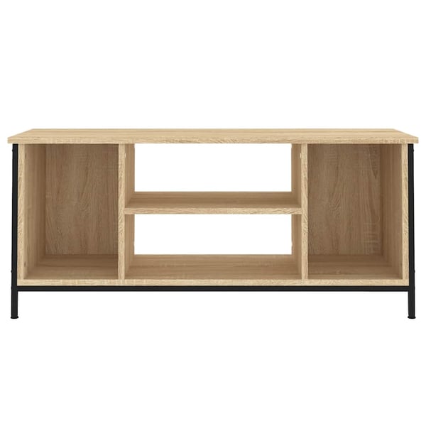 vidaXL TV-benk sonoma eik 102x35x45 cm konstruert tre