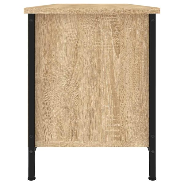 vidaXL TV-benk sonoma eik 102x35x45 cm konstruert tre