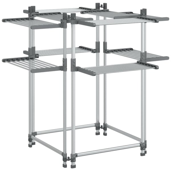 vidaXL Tørkestativ 107x107x120 cm aluminium