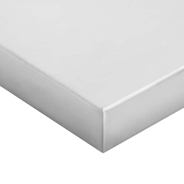 vidaXL Vegghyller 2 stk 100x23,5x3 cm sølv rustfritt stål