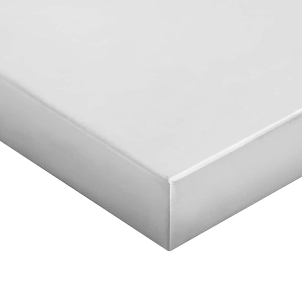 vidaXL Vegghyller 2 stk 75x30x3 cm sølv rustfritt stål