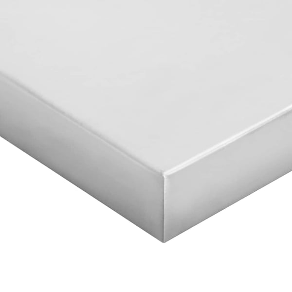 vidaXL Vegghyller 2 stk 75x23,5x3 cm sølv rustfritt stål