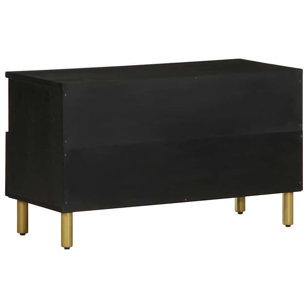 vidaXL Tv-bänk svart 80x33x46 cm konstruerat trä