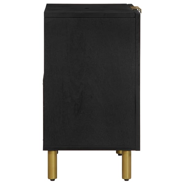 vidaXL Tvättställsskåp svart 62x33x58 cm konstruerat trä