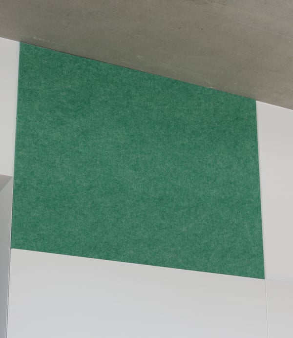 Akustisk vægpanel PET-filt - 100x100 cm - Grøn