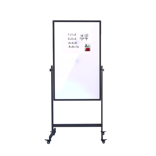 Valkotaulu 80x120 cm Mobile - Kaksipuolinen - Musta kehys Valkotaulu 80x120 cm Mobile - Kaksipuolinen - Musta kehys