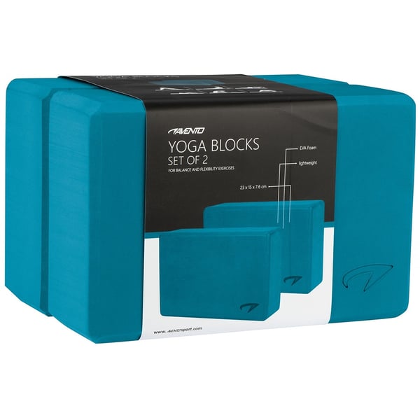 Yogabloksæt med 2 - Skum - Blå