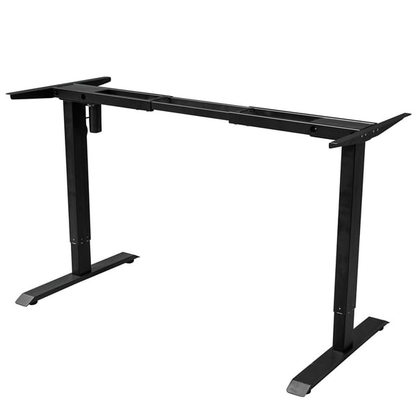 Elektrisk justerbart skrivebord - 180x80 cm - Sort / Eg