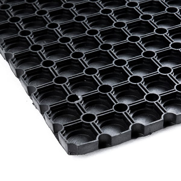 Ringmatta 80 x 120 cm Stängd botten Svart