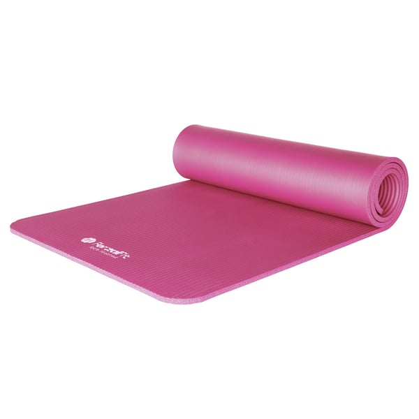 ForzaFit yogamatta med bärrem - Extra tjock 12 mm - Rosa
