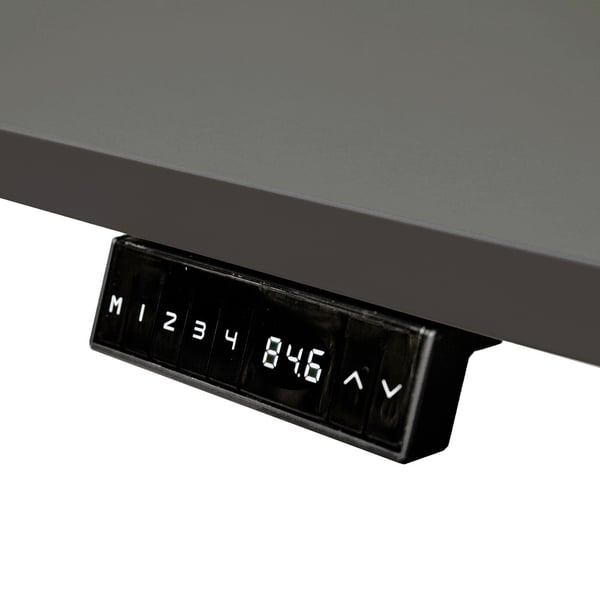 Elektrisk justerbart skrivebord - 140x80 cm - Sort / Antracit