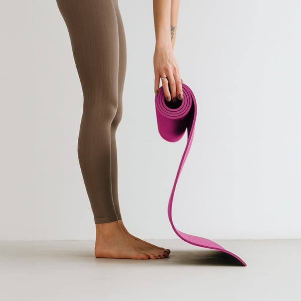ForzaFit yogamåtte med bærerem - Ekstra tyk 10 mm - Pink