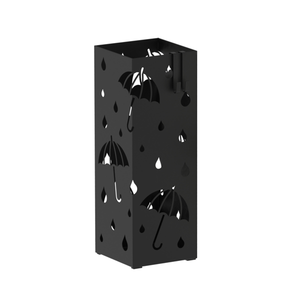 Sateenvarjoteline - musta - 15x15x43 cm