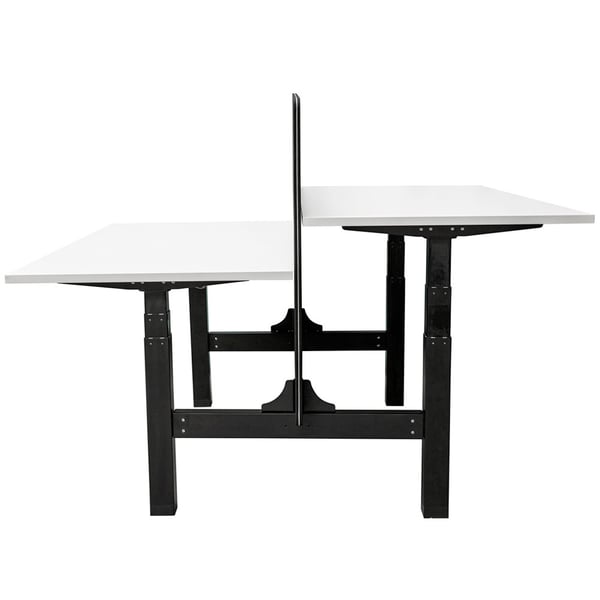 Skrivbord med skiljevägg och duofunktion 160x100 cm - Svart