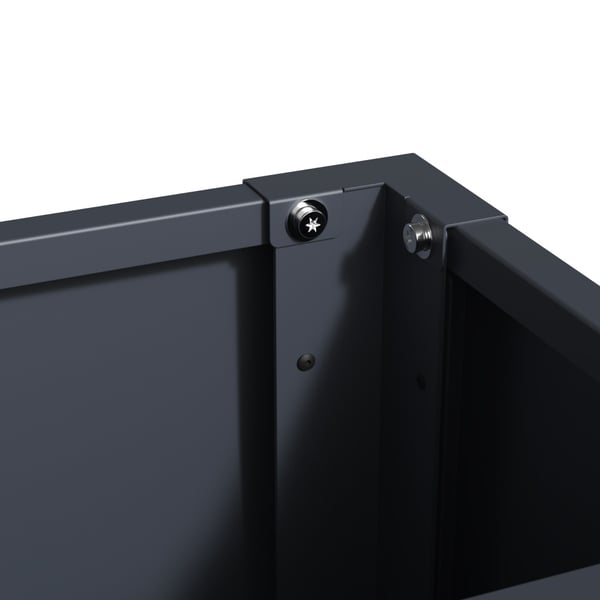 Plantekasse - 100 x 25 x 77 cm - Antracit