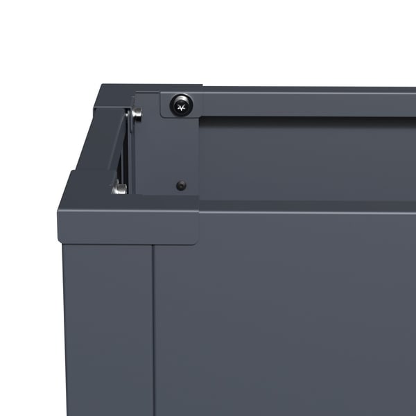Plantekasse til catering - 100 x 25 x 77 cm - Antracit